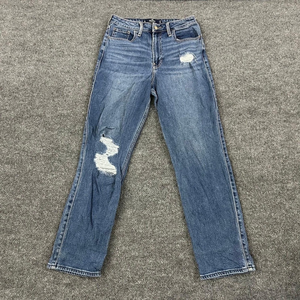 Hollister Jeans Womens Size 5L 27x29 Blue Ultra High-Rise Vintage Straight